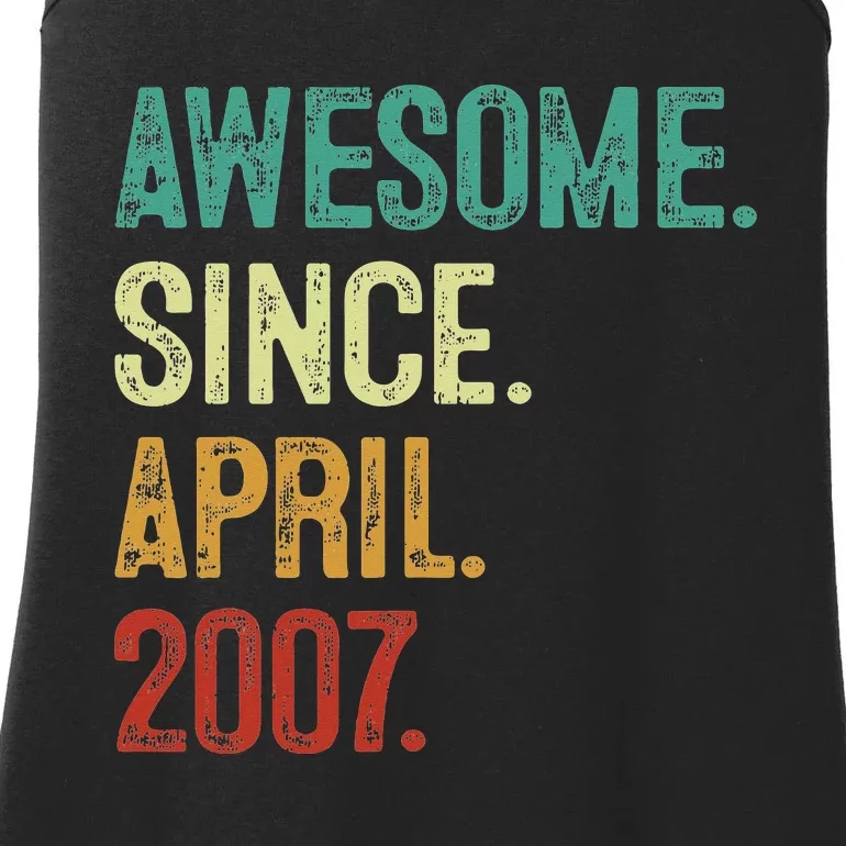 16 Years Old Awesome Since April 2007 16th Birthday Ladies Essential Tank