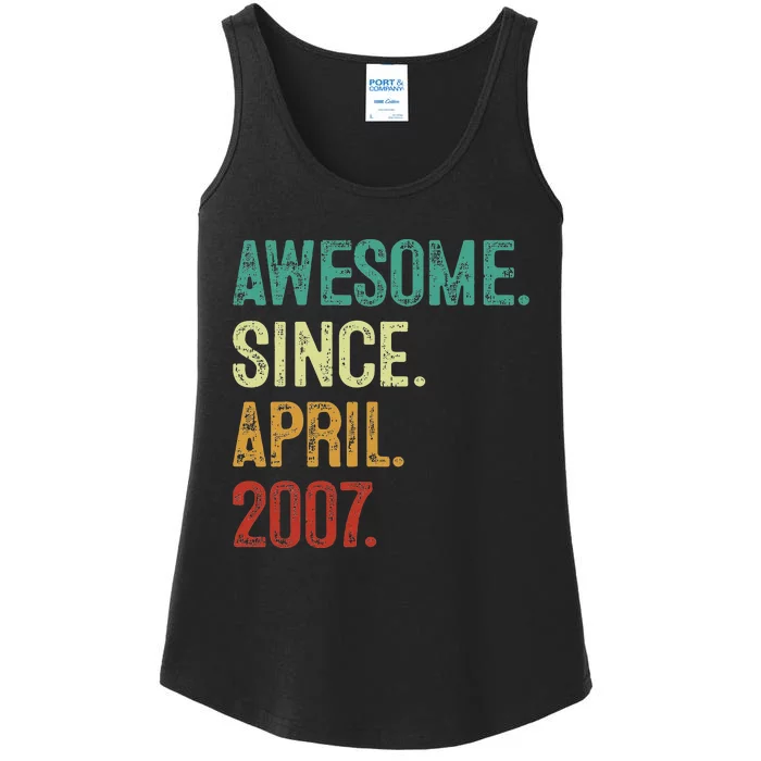 16 Years Old Awesome Since April 2007 16th Birthday Ladies Essential Tank