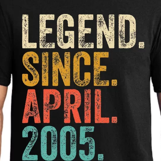 18 Years Old Legend Since April 2005 18th Birthday Pajama Set