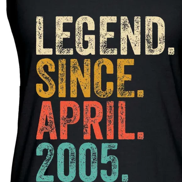 18 Years Old Legend Since April 2005 18th Birthday Ladies Essential Flowy Tank