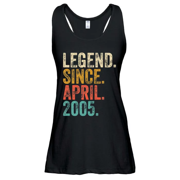 18 Years Old Legend Since April 2005 18th Birthday Ladies Essential Flowy Tank