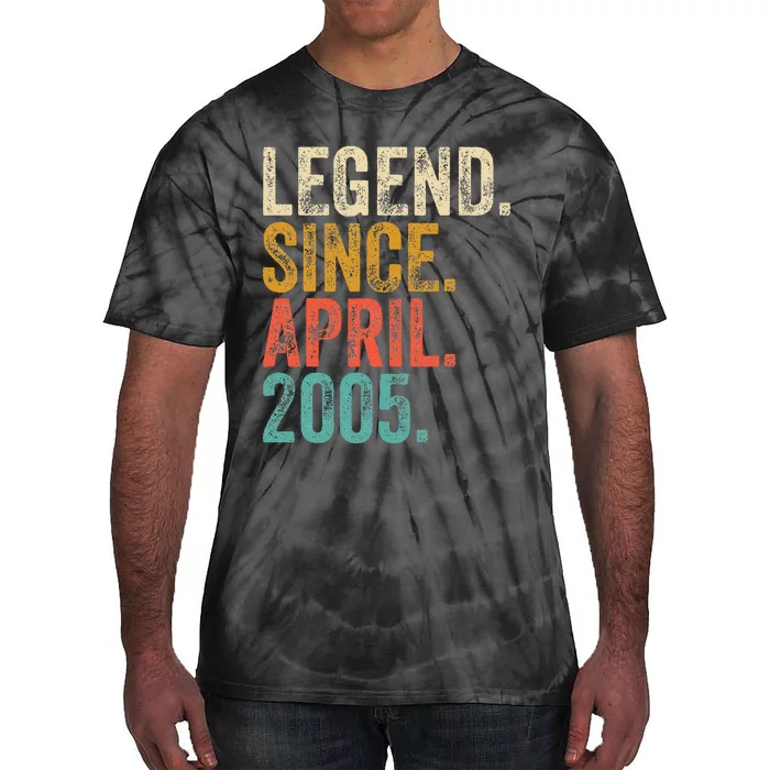 18 Years Old Legend Since April 2005 18th Birthday Tie-Dye T-Shirt