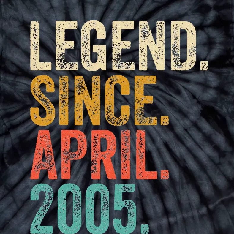 18 Years Old Legend Since April 2005 18th Birthday Tie-Dye T-Shirt