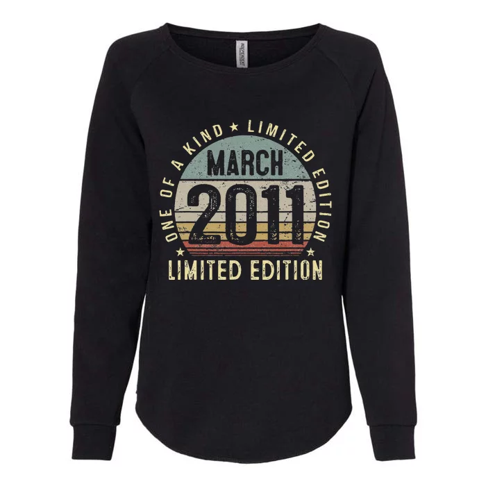 12 Years Old Gifts Vintage March 2011 12th Birthday Gift Womens California Wash Sweatshirt