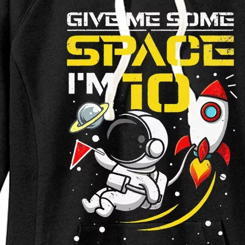 10 Years Old Outer Space 10th Birthday Astronaut Women's Fleece Hoodie