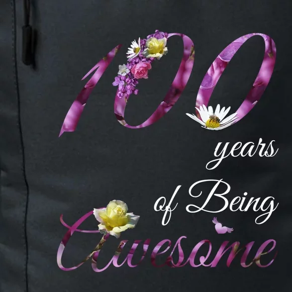 100 Year Old Gift Awesome Floral 1923 100th Birthday Gift Daily Commute Backpack