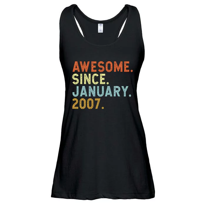 16 Years Old Awesome Since January 2007 16th 16 Birthday Ladies Essential Flowy Tank