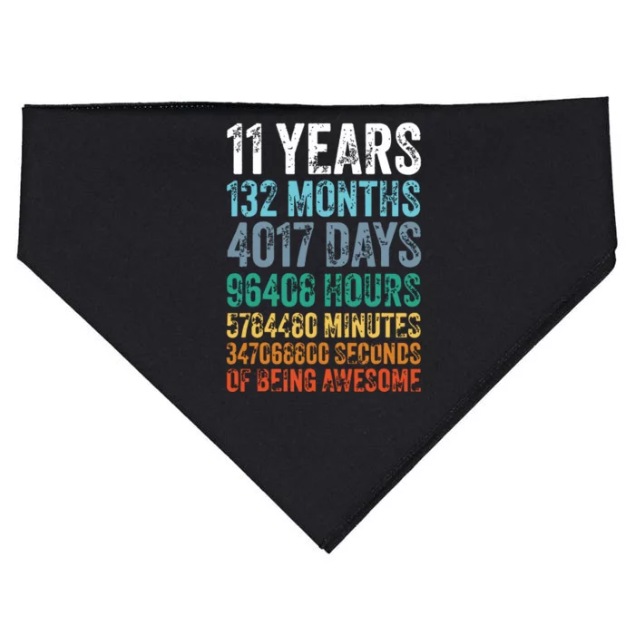 11 Year Old Bday Decorations Son Boy 11yr 11th Birthday USA-Made Doggie Bandana