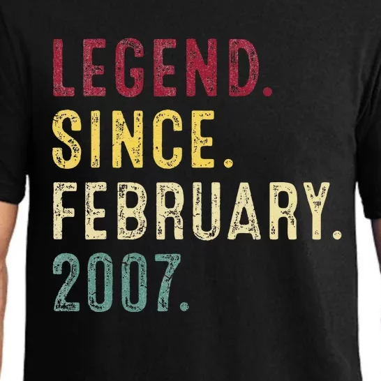 16 Years Old Gift Legend Since February 2007 16th Birthday Pajama Set