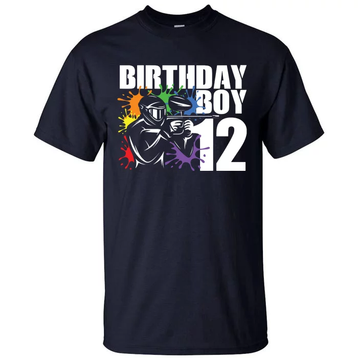 12 Year Old Paintball Birthday Party 12th Gift For Tall T-Shirt