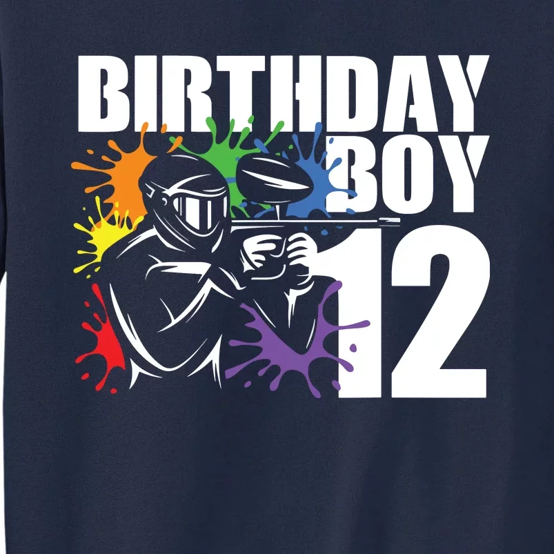 12 Year Old Paintball Birthday Party 12th Gift For Tall Sweatshirt