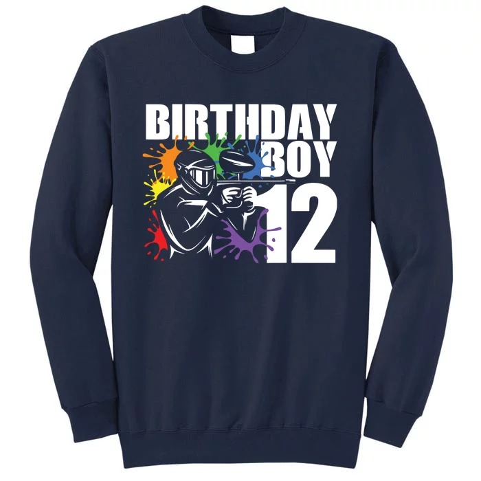 12 Year Old Paintball Birthday Party 12th Gift For Tall Sweatshirt