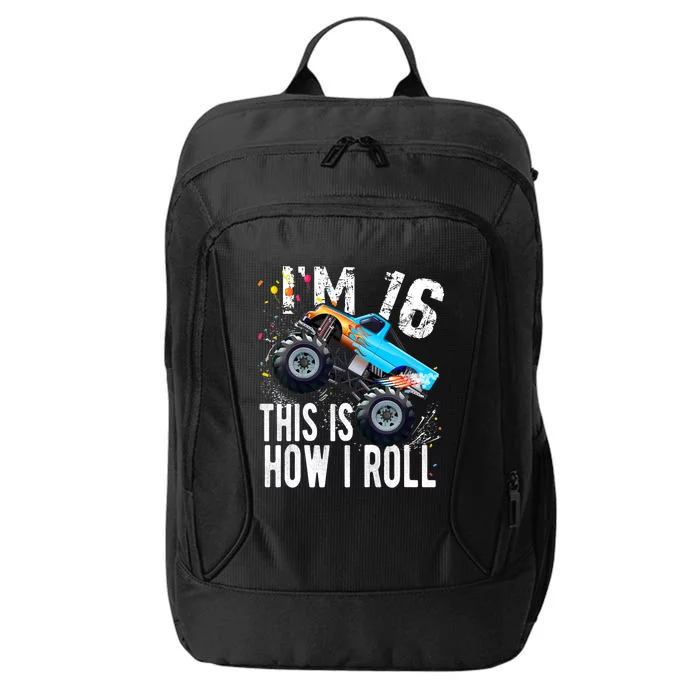 16 Year Old Gift Cool 16th Birthday Boy Gift For Monster Truck Car Lovers City Backpack