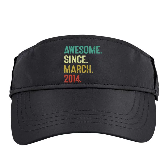 10 Year Old Awesome Since March 2014 10th Birthday Adult Drive Performance Visor