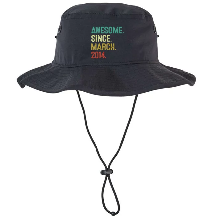 10 Year Old Awesome Since March 2014 10th Birthday Legacy Cool Fit Booney Bucket Hat