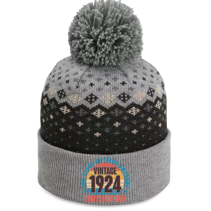 100 Years Of Being Awesome 1924 Limited Edition Vintage Retro The Baniff Cuffed Pom Beanie