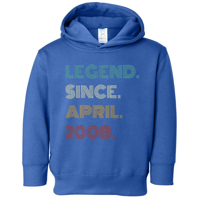 16 Years Old Legend Since April 2008 16th Birthday Toddler Hoodie