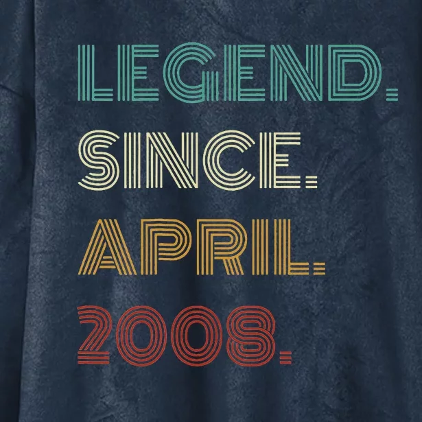 16 Years Old Legend Since April 2008 16th Birthday Hooded Wearable Blanket