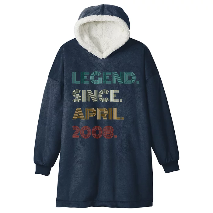 16 Years Old Legend Since April 2008 16th Birthday Hooded Wearable Blanket