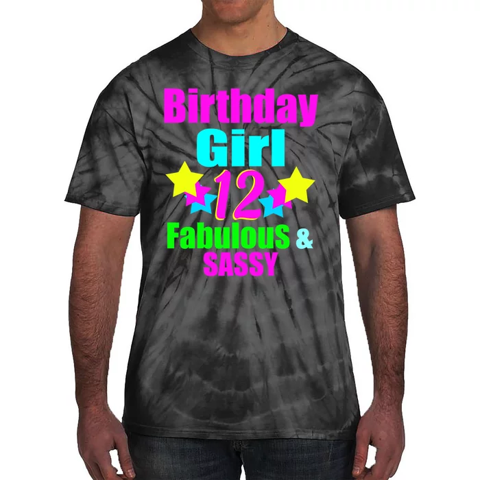 12 Year Old Girl Birthday Party Neon Bday Party Tie-Dye T-Shirt