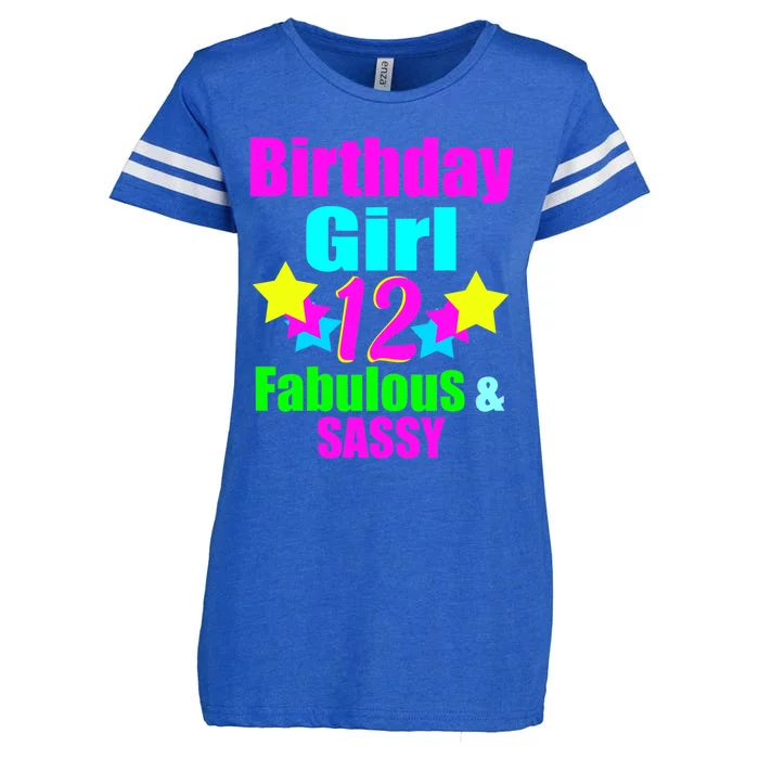 12 Year Old Girl Birthday Party Neon Bday Party Enza Ladies Jersey Football T-Shirt