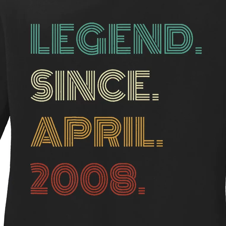 16 Years Old Legend Since April 2008 16th Ladies Long Sleeve Shirt