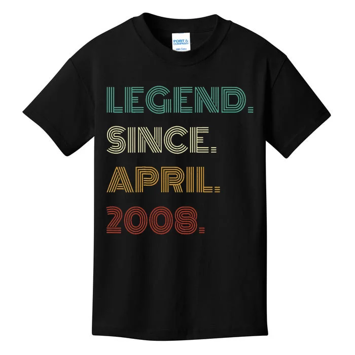 16 Years Old Legend Since April 2008 16th Kids T-Shirt