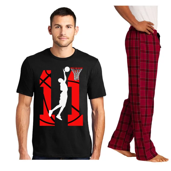 11 Years Old 11th Birthday Basketball Lovers Pajama Set