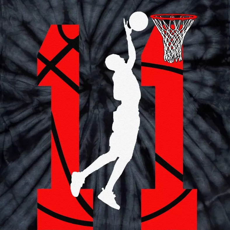 11 Years Old 11th Birthday Basketball Lovers Tie-Dye T-Shirt