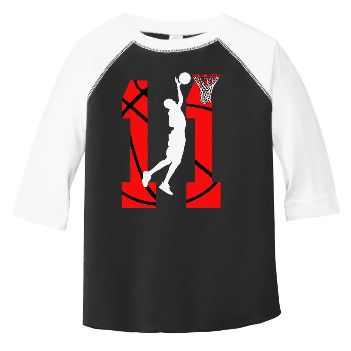 11 Years Old 11th Birthday Basketball Lovers Toddler Fine Jersey T-Shirt