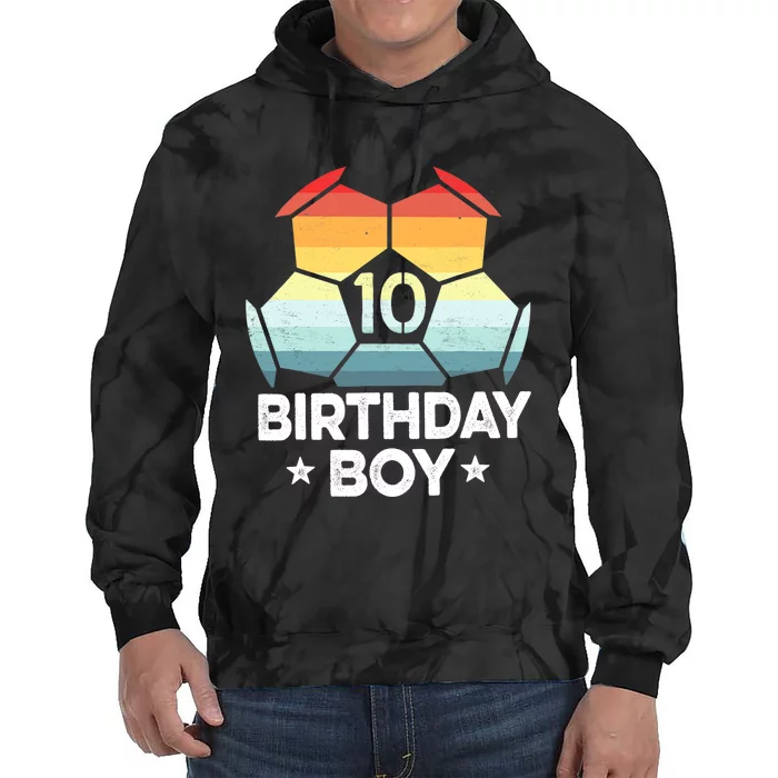 10 Year Old Soccer Player Gifts 10th Birthday Boy Tenth Bday Tie Dye Hoodie