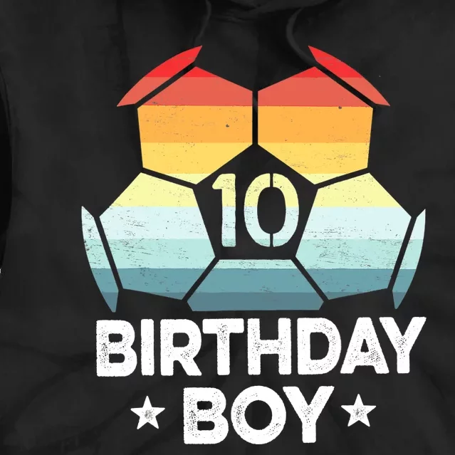 10 Year Old Soccer Player Gifts 10th Birthday Boy Tenth Bday Tie Dye Hoodie