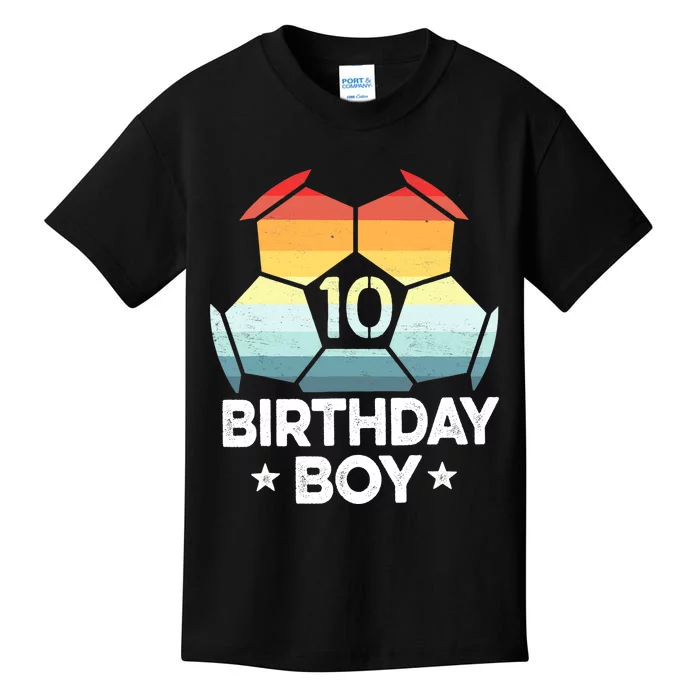 10 Year Old Soccer Player Gifts 10th Birthday Boy Tenth Bday Kids T-Shirt