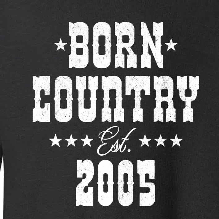 18 Year Old: Country Music Lover 2005 18th Birthday Toddler Sweatshirt