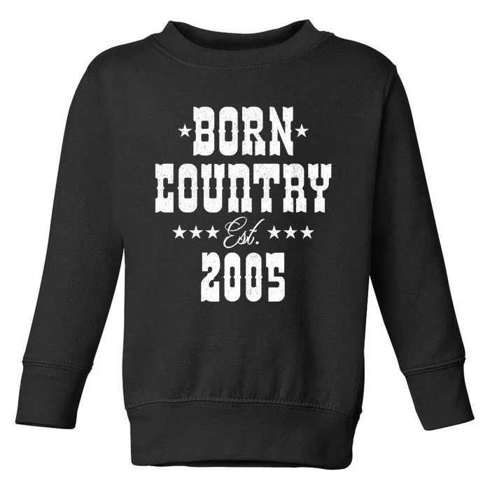 18 Year Old: Country Music Lover 2005 18th Birthday Toddler Sweatshirt