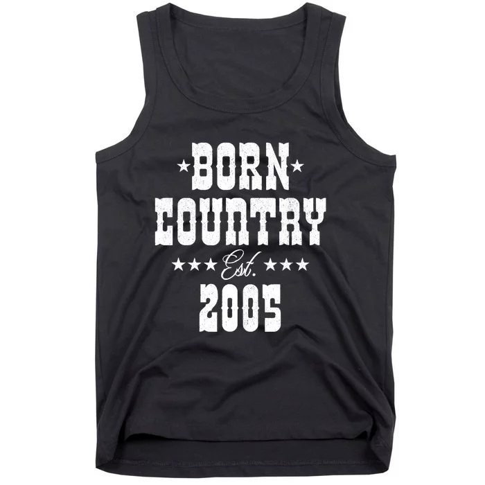 18 Year Old: Country Music Lover 2005 18th Birthday Tank Top