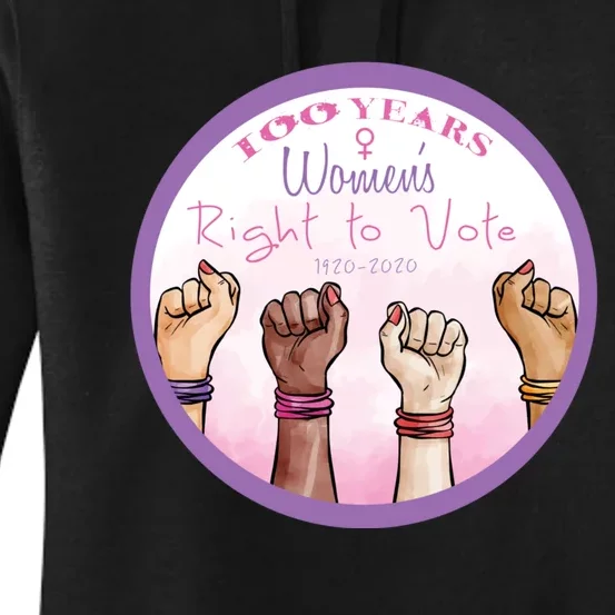 100 Years Right To Vote Centennial Xix 19th Amendment Suffragette Woman Voting Women's Pullover Hoodie