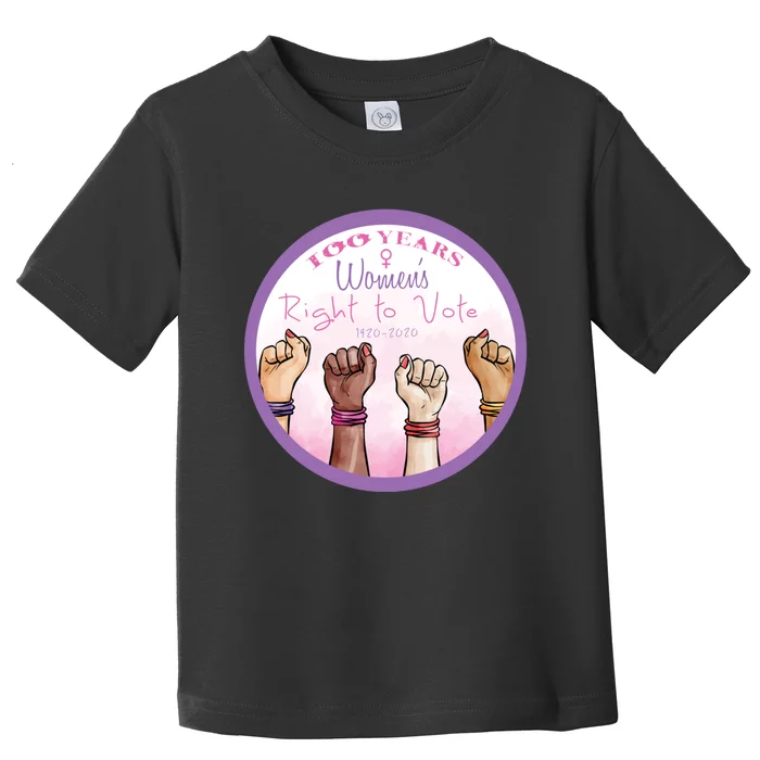 100 Years Right To Vote Centennial Xix 19th Amendment Suffragette Woman Voting Toddler T-Shirt