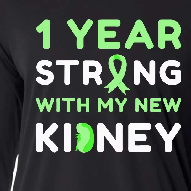 1 Year Strong With My New Kidney Transplant Anniversary Cooling Performance Long Sleeve Crew