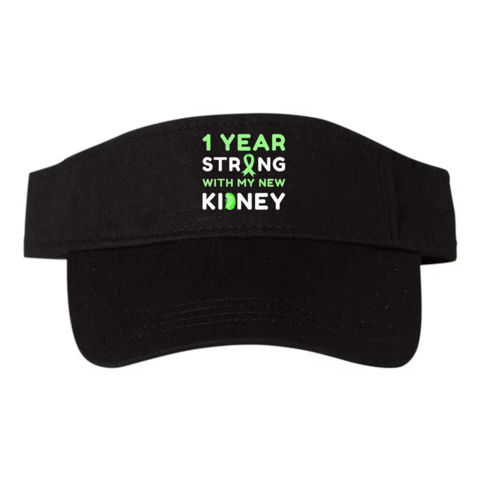 1 Year Strong With My New Kidney Transplant Anniversary Valucap Bio-Washed Visor