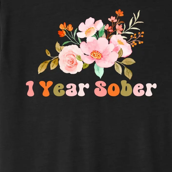 1 Year Sober Gift Sober Anniversary Gift Sobriety Gift Recovery Soberversary ChromaSoft Performance T-Shirt