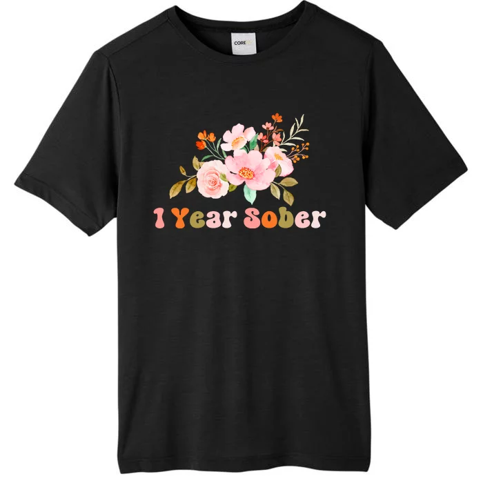 1 Year Sober Gift Sober Anniversary Gift Sobriety Gift Recovery Soberversary ChromaSoft Performance T-Shirt