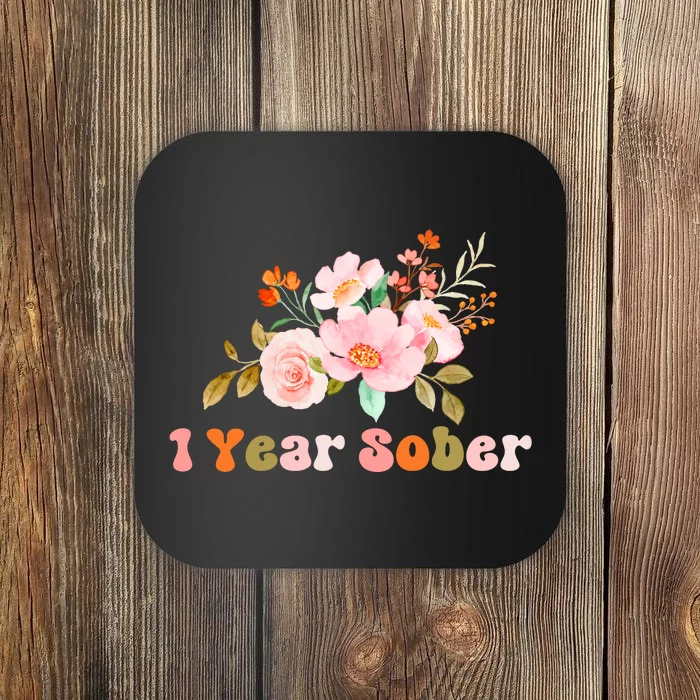 1 Year Sober Gift Sober Anniversary Gift Sobriety Gift Recovery Soberversary Coaster