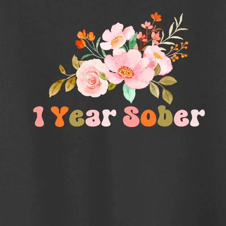 1 Year Sober Gift Sober Anniversary Gift Sobriety Gift Recovery Soberversary Toddler T-Shirt