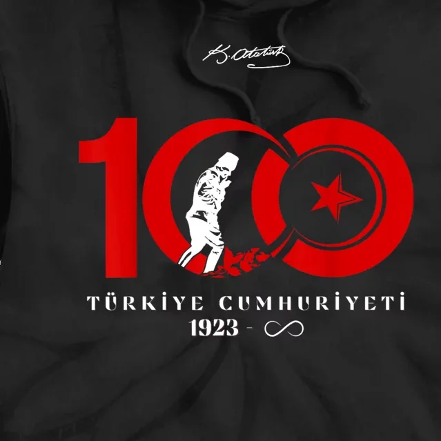 100 Yil TüRkiye Cumhuriyeti 1923 Tie Dye Hoodie