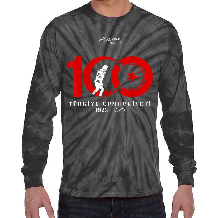 100 Yil TüRkiye Cumhuriyeti 1923 Tie-Dye Long Sleeve Shirt