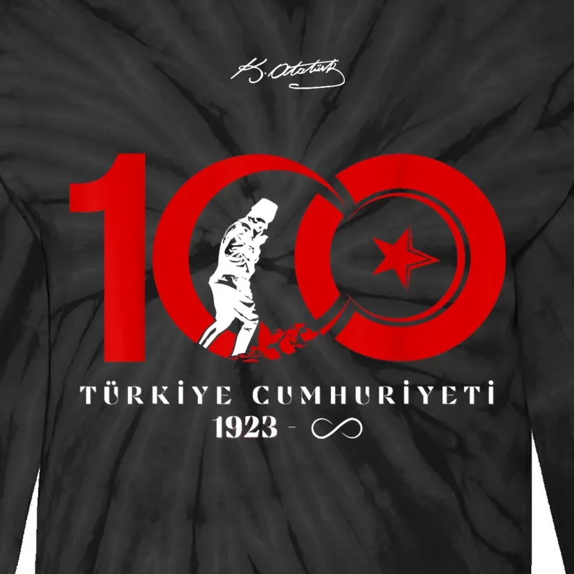 100 Yil TüRkiye Cumhuriyeti 1923 Tie-Dye Long Sleeve Shirt