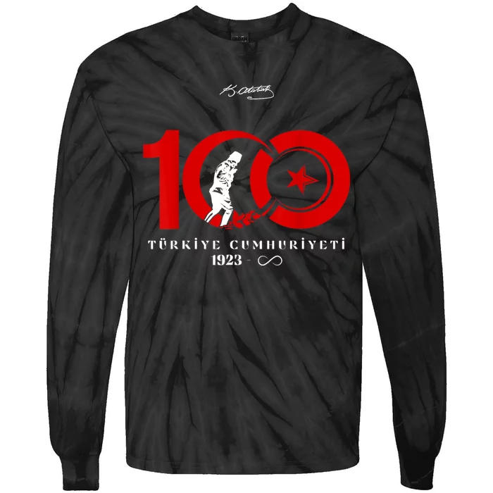 100 Yil TüRkiye Cumhuriyeti 1923 Tie-Dye Long Sleeve Shirt