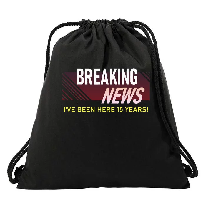 15 Year Work Anniversary 15th Employee Appreciation Drawstring Bag