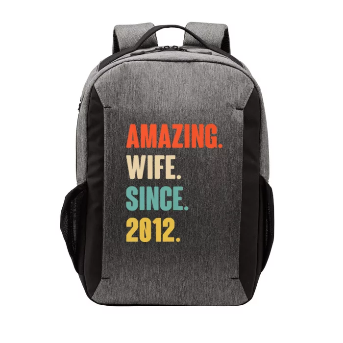 11th Year Wedding Anniversary Amazing Wife Since 2012 Epic Vector Backpack